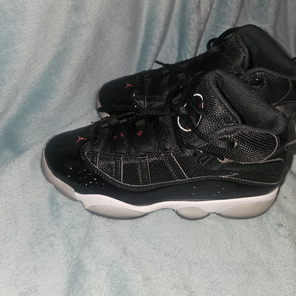 Jordan Kids Black and Red Sneakers